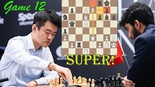 SUPER WIN!! Ding Liren vs Gukesh || World Chess Championship 2024 - R12