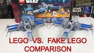 Lego X-Wing VS  Lepin X-Wing Comparison Review