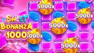 1000X БОМБА ПАДАЕТ ТРИ РАЗА ЗА БОНУС И ЗАНОСИТ МАКС ВИН В SWEET BONANZA 1000!!! ЗАНОСЫ НЕДЕЛИ