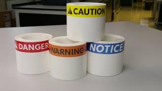 Avery ANSI Header Safety Sign Labels for Thermal Transfer Printers