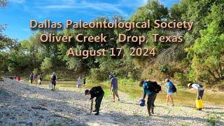 Dallas Paleontological Society, Oliver Creek Field Trip Part 1 of 2, 8/17/2024