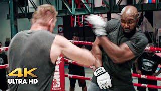 Case Walker (Michael J. White) sparring with Brodie James got out of control