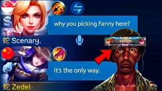 The only way to become Fanny god.  (DuoQ with bestie)