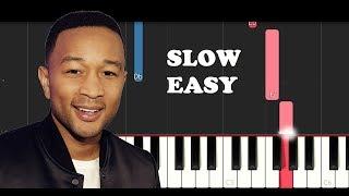 John Legend - All Of Me (SLOW EASY PIANO TUTORIAL)