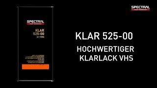 [DE] SPECTRAL KLAR 525-00 - hochwertiger Klarlack