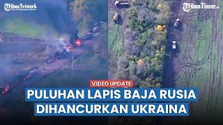 Gunakan MLRS Pasukan Ukraina Hancurkan Puluhan Kendaraan Lapis Baja Rusia