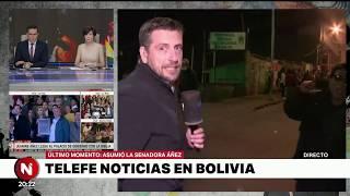 VIOLENTAS PROTESTAS en LA PAZ contra JEANINE ÁÑEZ - Telefe Noticias