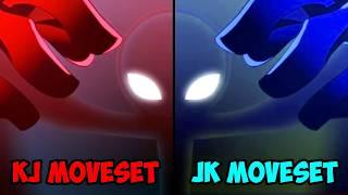 NEW KJ Moveset VS JK Moveset Comparison in The Strongest Battlegrounds!