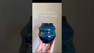 Frozen pond glaze technique. #shorts #ceramic #clay #pottery #glaze #art #diy