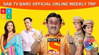 Sony Sab TV BARC TRP List of Week 37, 22nd SEP 2022  All Shows of Sony Sab TV Official BAR CTRP