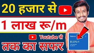 My Youtube journey 20k to 1 lakh | how to earn money from Youtube | how to make money from Youtube