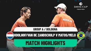 Koolhof/Van de Zandschulp v Matos/Melo Highlights | Davis Cup 2024 Finals Group Stage