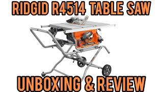 NEW Ridgid R4514 10” portable table saw UNBOXING, setup, & review