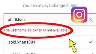 Fix Instagram || The username a is not available Problem Solved