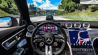 2024 Mercedes AMG C63 S E Performance - Euro Truck Simulator 2 [Steering Wheel Gameplay]