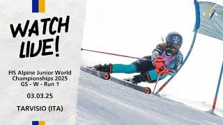 LIVE | FIS Alpine JWSC 2025 - Women - Giant Slalom Run 1 - Tarvisio (ITA)