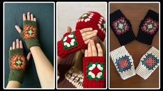 Latest Style Trendy Quick Easy Amazing Crochet Hand knitted fingerless gloves designs free pattern