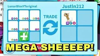 OMG! THEY OFFERED ME A MEGA SHEEEEP FOR MY COOL OUT GAME LEGENDARY PETS! ADOPT ME #adoptmetrades