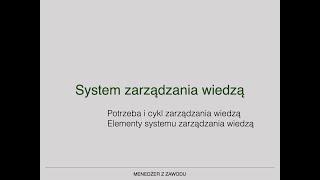 18 Zarządzanie wiedzą