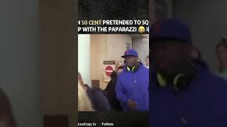 50 cent tries to scare fan at event #50cent#shorts