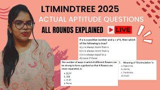 LTIMINDTREE 2025 | Actual questions | Rounds explained | Watch now!