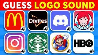 Guess The Logo Sound  McDonald's, Mario, Starbucks, Discord,... | Logo Quiz 2024