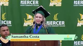 Samantha Costa Commencement Speech | Mercer County Community College