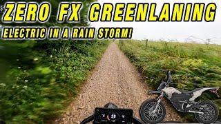 Zero FX Electric Enduro Greenlaning In a Rain Storm!