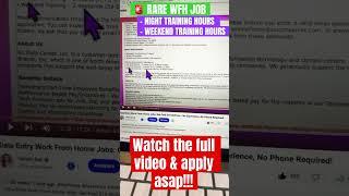 ‍️RARE WFH Job that offers night & weekend training hours!! (most trainings are during the day)