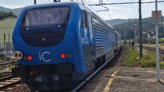 2 treni in nuova livrea locomotive e464 & e402b nella NUOVA LIVREA IC in 30 minuti a Riva Trigoso