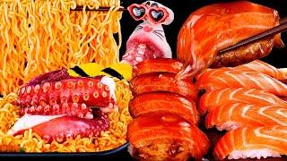 Octopus Ramen, Giant Salmon Sushi | REALMOUTH's ASMR MUKBANG