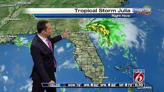 TS Julia rains on Florida