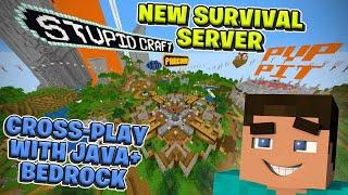 NEW Survival Minecraft Server [StupidCraft] Cross-Play Java + Bedrock!