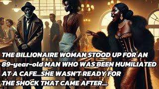 THE BILLIONAIRE WOMAN STOOD UP FOR AN 89-YEAR-OLD MAN WHO WAS BEEN HUMILIATED AT A CAFE.. #folktales