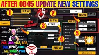 Free Fire New Setting After ob45 Update | Free Fire Setting | Free Fire New Setting