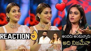 Krithi Sanon Cute Reaction For Prabhas In Telugu Interview | Aadipurush | Always Filmy