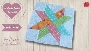 How to make the 8" Woven Star Quilt Block ◈ Quilting Tutorial