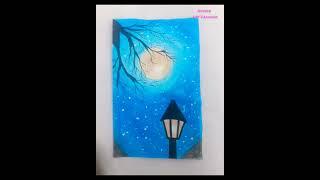 easy Night drawing||  || step by step ||  || satisfying||  || #made by N.b #art # shorts