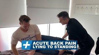 How to get from lying to standing with actue back pain | Tim Keeley | Physio REHAB