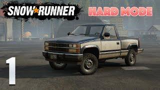 SnowRunner Hard Mode [S01E01] Scenario outline & first truck