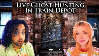 IRL GHOST HUNT INSIDE A TRAIN DEPOT w/ @Shubble