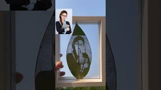 #Leaf painting production process#Leaf engraving machine#Leaf carving machine