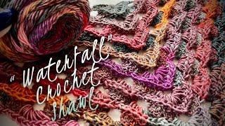 ВЯЖЕМ ШИКАРНУЮ ШАЛЬ КРЮЧКОМ «ВОДОПАД» / БАКТУС / HOW TO CROCHET BEAUTIFUL SHAWL