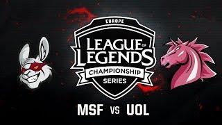 Unicorns of Love vs. Misfits  - Quarters Game 2 | EU LCS Summer Playoffs | UOL vs. MSF (2017)