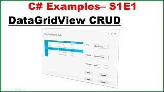 C# Projects S1E1 : DataGridView CRUD - ADD UPDATE DELETE
