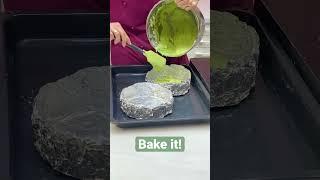 Natural Green Spinach Sponge  #pastry #cakes #spinach #natural #youtubeshorts