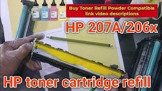 How to Refill HP 207A/206x Toner Cartridges,W2210A.DIY Toner Cartridge Refill for HP M283fdw Printer