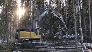 Самая быстрая и эффективная  Kesla 30RHII 2WD гусеничный харвестер Volvo CACE JCB