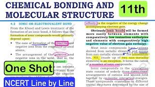 Chemical Bonding NCERT Line by Line in One Shot || NCERT HIGHLIGHTS #neet2025 #class11 #inorganic