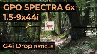 GPO SPECTRA 6x 1.5-9x44i Reticle G4i Drop | Optics Trade Reticle Subtensions